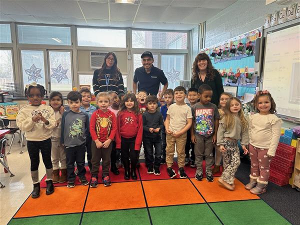 News 12's Alex Calamia visits Mrs. Clancy-Nill's Pre-k class!